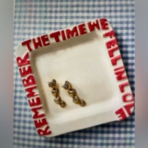 ❤️ ANTHROPOLOGIE REMEMEBER THE TIME WE FELL IN LOVE L&Clay TRINKET DISH NEW